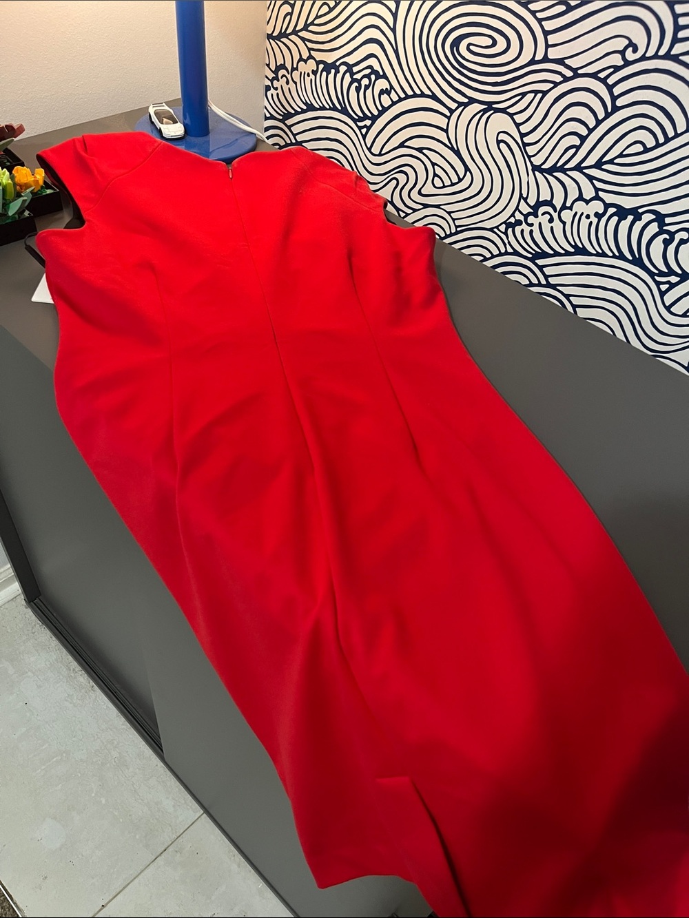Calvin Klein Red Midi Sheath Dress - Picture 3 of 8